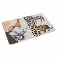 thumbnail image 1 of Modern Animals Doormat Outdoor Entrance 18"x30", Vintage Giraffe Zebra Elephant Leopard Absorb Moisture Dirt Door Mats, Non-Slip Rubber Backing Floor Mats Indoor, Low-Profile Front Door Rugs, 1 of 9
