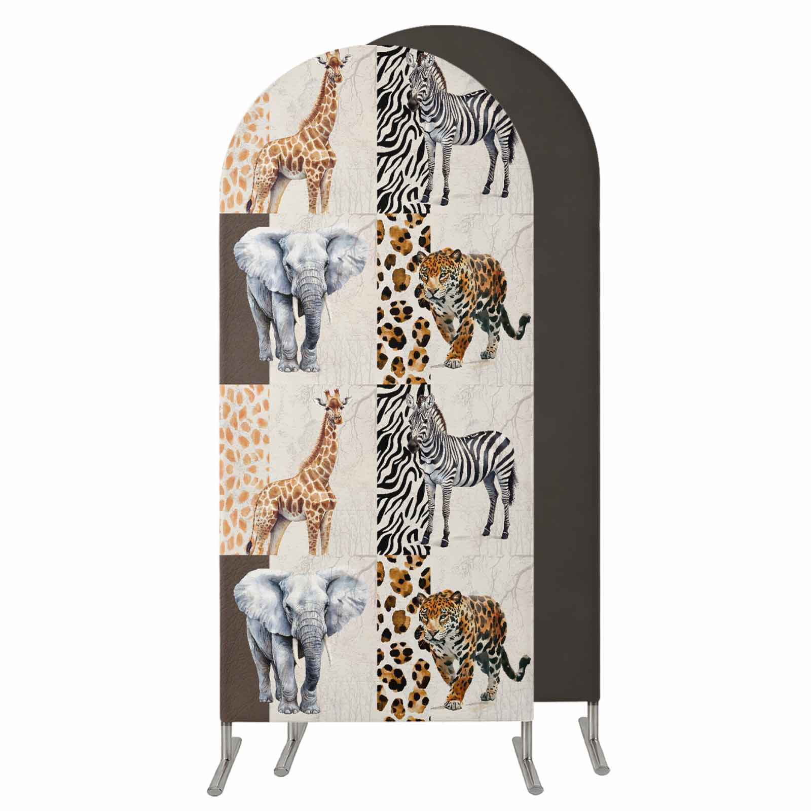 Zebra Arch Modern Animals Wedding Arch Cover,Stretchy Spandex Arch Backdrop Stand ...