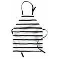 thumbnail image 1 of Modern Apron Abstract Minimalist Horizontal Paintbrush Stripes Bands Simplistic Artful Design, Unisex Kitchen Bib Apron with Adjustable Neck for Cooking Baking Gardening, Charcoal Grey, by Ambesonne, 1 of 3