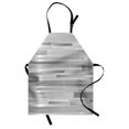 thumbnail image 1 of Modern Apron Futuristic Striped Web Forms Artistic Contemporary Graphic Fusion Artwork Print, Unisex Kitchen Bib Apron with Adjustable Neck for Cooking Baking Gardening, Silver Grey, by Ambesonne, 1 of 3