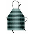 thumbnail image 1 of Modern Apron Moroccan Eastern Orient Pattern with Blank Backdrop Artwork, Unisex Kitchen Bib Apron with Adjustable Neck for Cooking Baking Gardening, Turquoise Forest Green and White, by Ambesonne, 1 of 3