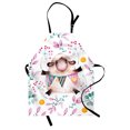 thumbnail image 1 of Modern Apron Watercolor Romantic Design Cartoon Like Sheep and Branches Florals Artful Print, Unisex Kitchen Bib Apron with Adjustable Neck for Cooking Baking Gardening, Multicolor, by Ambesonne, 1 of 3