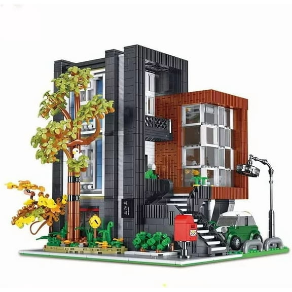General Jim's Toys & Bricks Modular Villa, Modern Architecture Collector Set - 3,300 Pieces