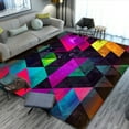 thumbnail image 1 of Modern Area Rug,Colorful Geometric Soft Non-Slip Rug For Bedroom Living Room Hallway Dining Room Office Dorm Room Washable Floor Decor 4' x 5', 1 of 6