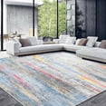 thumbnail image 1 of Modern Area Rug For Living Room Bedroom, Large Boho Floor Carpet With Non-Slip Backing For Indoor Office Dining Room, Abstract Home Deco Non-Shedding, Machine Washable Multicolour, 1 of 7