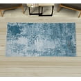 thumbnail image 1 of Modern Area Rug with Non-Slip Backing, Abstract and Grunge Composition of Splash Look Shaped Weathered Forms, Quality Carpet for Bedroom and Dorm Room, 2.6' x 5', Pale Blue, by Ambesonne, 1 of 3