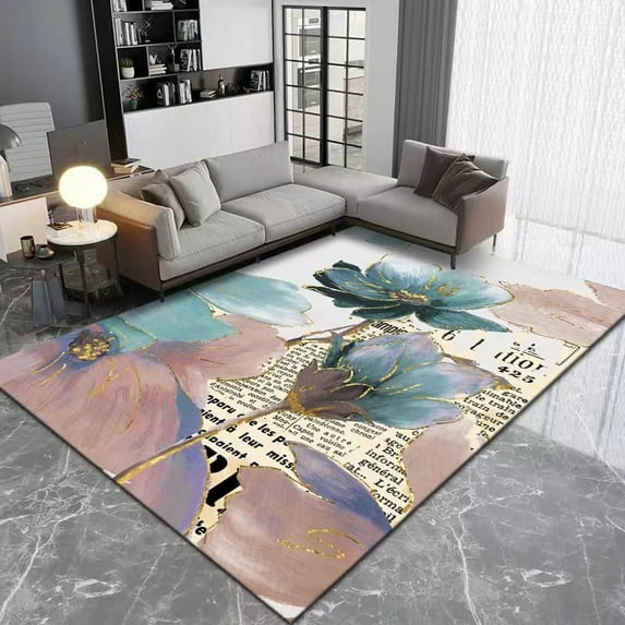 Modern Area Rug,Striped Non-Slip Rug for Bedroom Living Room Hallway Dining Room Office Dorm Room,Washable Low Pile Floor Decoration