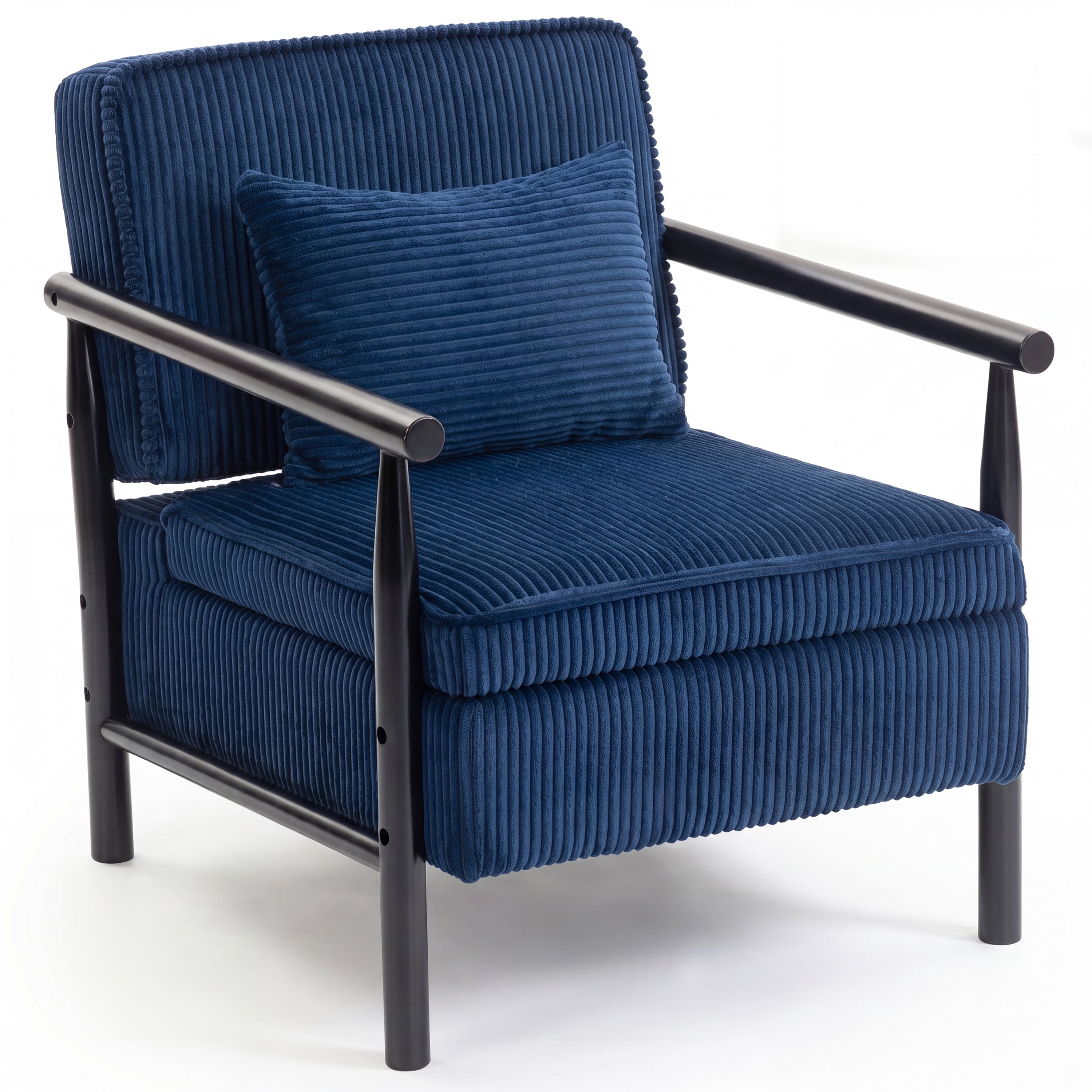 Accent Chair with Hidden Storage, LEGAHOME Antique Blue Modern Arm Chair for Living Room, Comfy Corduroy Reading Armchair for Bedroom, with Solid Wood Leg for 250lbs Weight Capacity