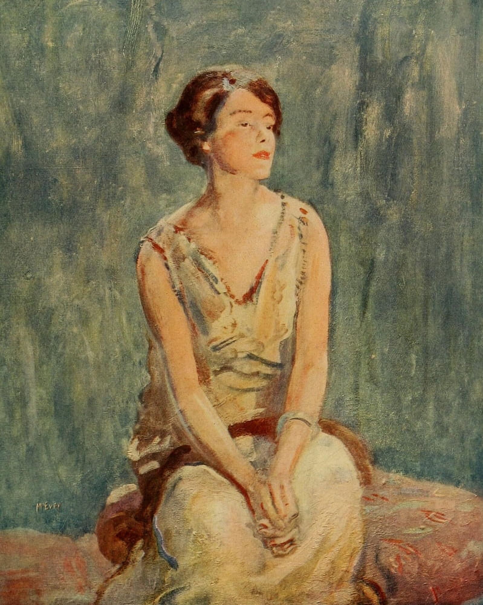 Modern Art 1917 Portrait Canvas Art - Ambrose McEvoy (18 x 24)
