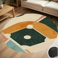 thumbnail image 1 of Modern Art Abstract Baseball Field Round Carpet Living Room Bedroom Home Decoration Coffee Table Mat Lounge Rug Chair Mats, 1 of 5
