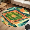 thumbnail image 1 of Modern Art Abstract Baseball Field Round Carpet Living Room Bedroom Home Decoration Coffee Table Mat Lounge Rug Chair Mats, 1 of 5