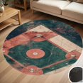 thumbnail image 1 of Modern Art Abstract Baseball Field Round Carpet Living Room Bedroom Home Decoration Coffee Table Mat Lounge Rug Chair Mats, 1 of 5