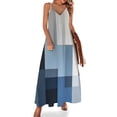 thumbnail image 1 of Modern Art Blue Gray Black Geometric Sleeveless Dress Dresses Women Summer Women's Summer Clothing, 1 of 9