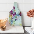 thumbnail image 1 of Modern Art Cutting Board, Digital Whirlwind Textured Vortex Concentric Spirals Abstract Art, Decorative Tempered Glass Cutting and Serving Board, Wine Bottle Shape, Multicolor, by Ambesonne, 1 of 5