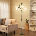 thumbnail image 1 of Modern Art Flower Floor Lamp, Flexible Arm Creative DIY Shape 3-Color Temperatures LED Corner Floor Lamp, Suitable For Bedroom, Living Room, Study And Hotel Home Decoration (Included 3 Bulbs Inside), 1 of 11