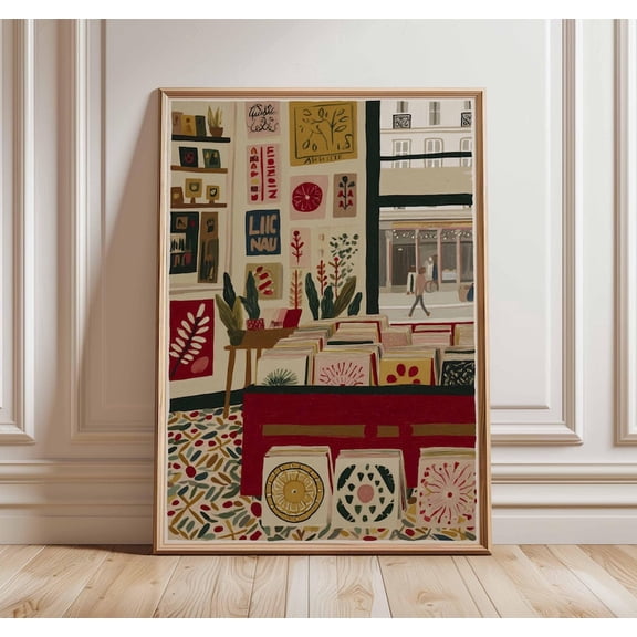 Modern Art Gallery Interior Bookstore Inspired Wall Decor Poster 8x12 UNFRAMED