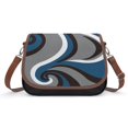 thumbnail image 1 of Modern Art Geometric Blue White Vintage Crossbody Bag for Women Medium Leather Hobo Bags Shoulder Bag Classic City Leather Satchels, 1 of 8