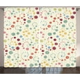 thumbnail image 1 of Ambesonne Polka Dots Curtains 2 Panel Set, Retro Colorful Art, 108" x 84", Multicolor, 1 of 3