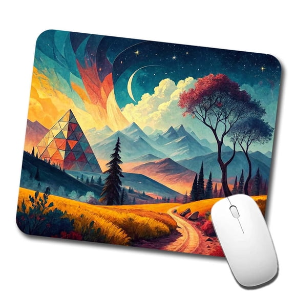 Modern Art Landscape Mouse Pad Low Profile Gaming Mat
