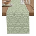thumbnail image 1 of Modern Art Line Texture Sage Green Table Runner Luxury Wedding r Table Runner Home Dining Holiday r Tablecloth, 1 of 7