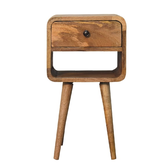Modern Art Nightstand, Oak Finish - Aesthetic Addition to Your Bedroom