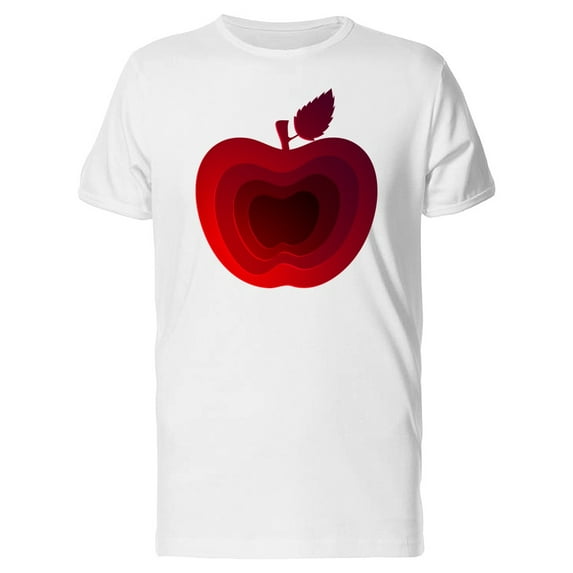 Modern Art Red Apple T-Shirt Men -Image by Shutterstock, Male 4X-Large