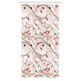 thumbnail image 1 of Modern Art Stall Shower Curtain, Bizarre Curl Lines Like Tree Branches with Leaves Abstract Spring Summer Theme, Fabric Bathroom Set with Hooks, 36W X 72L Inches Long, Red Green, by Ambesonne, 1 of 1