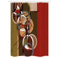 thumbnail image 1 of Modern Art Stall Shower Curtain, Retro Surreal Abstract Circular and Square Shaped Artwork Lines on Murky Base, Fabric Bathroom Set with Hooks, 54W X 78L Inches, Multicolor, by Ambesonne, 1 of 1