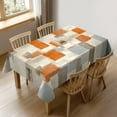 thumbnail image 1 of Modern Art Table Cloth for Rectangle Dining Tables, Orange Grey Abstract Art Painting Tablecloths Brown Beige Reusable Tabletop Decor Watercolor Table Cover for Kitchen,Holiday,Party,60x84In, 1 of 8
