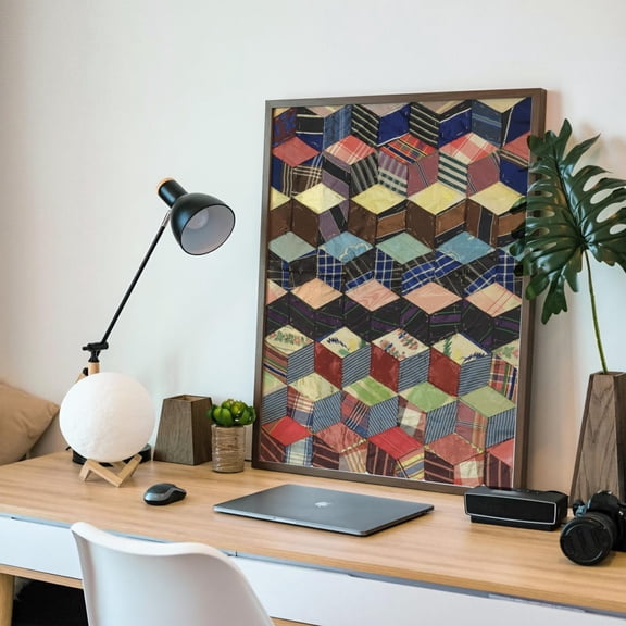 Modern Art Wall Art Abstract Cube Design
