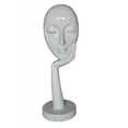 thumbnail image 1 of Modern Art White Thinking Head Statue Made of Resin Size: 6" x 4" x 16"H, 1 of 11