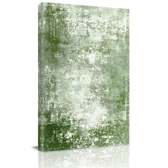 Modern Artistic Abstract Canvas Wall Art for Living Room, Gradient Sage Green Mottled Vintage Wall Decor Framed Artwork Pictures Ready to Hang for Bedroom Office Home Decor