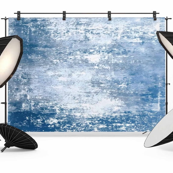 Modern Artistic Abstract Photography Backdrop 10x8FT, Gradient Navy Blue Mottled Vintage Photo Backdrops, Background for Photography Studio Photo Studio Background, Back Drop for Photoshoot