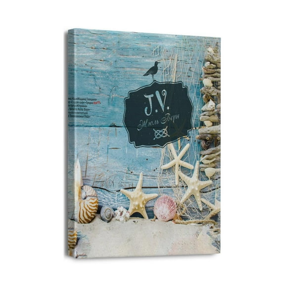 Modern Artwork for Your Home 12x16 Framed Pictures & Rustic 'God Says You Are' Painting Prints on Ocean Nautical Canvas Wall Art, Coastal Seashell Wall Decor for Bathroom, Living Room, Bedroom