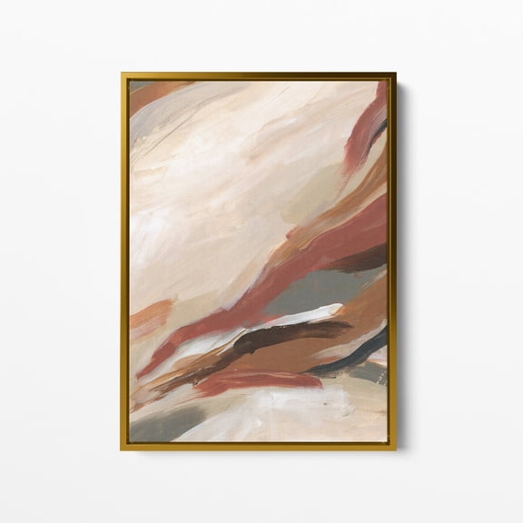 Modern Artwork Warm Tones In Cream Rust Terracotta Abstract For Statement Wall Art "Autumnal Descent" Art Or Art, Unframed Paper Print