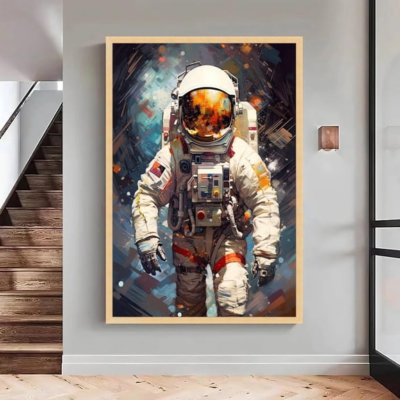 Modern Astronaut, Sci-Fi Room Decor, Large, Oversized Poster, Poster Only