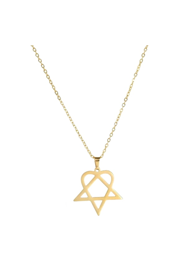 Modern Asymmetrical Pentagon Necklace Anti Tarnish Stainless Steel Chain Minimalist Fashion Jewelry Gift
