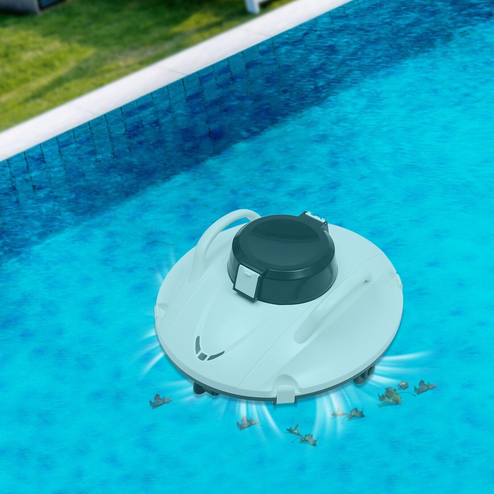 Modern Automatic Cordless Robotic Pool Cleaner Pool Vacuum Dual Motors ...