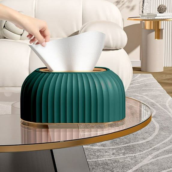 Modern Automatic Lifting Tissue Box - Sturdy PET/Plastic Tissue Container for Home Decor - Stylish Tissue Holder for Living Room, Bathroom, Office & Bedroom - Space-Saving & Functional