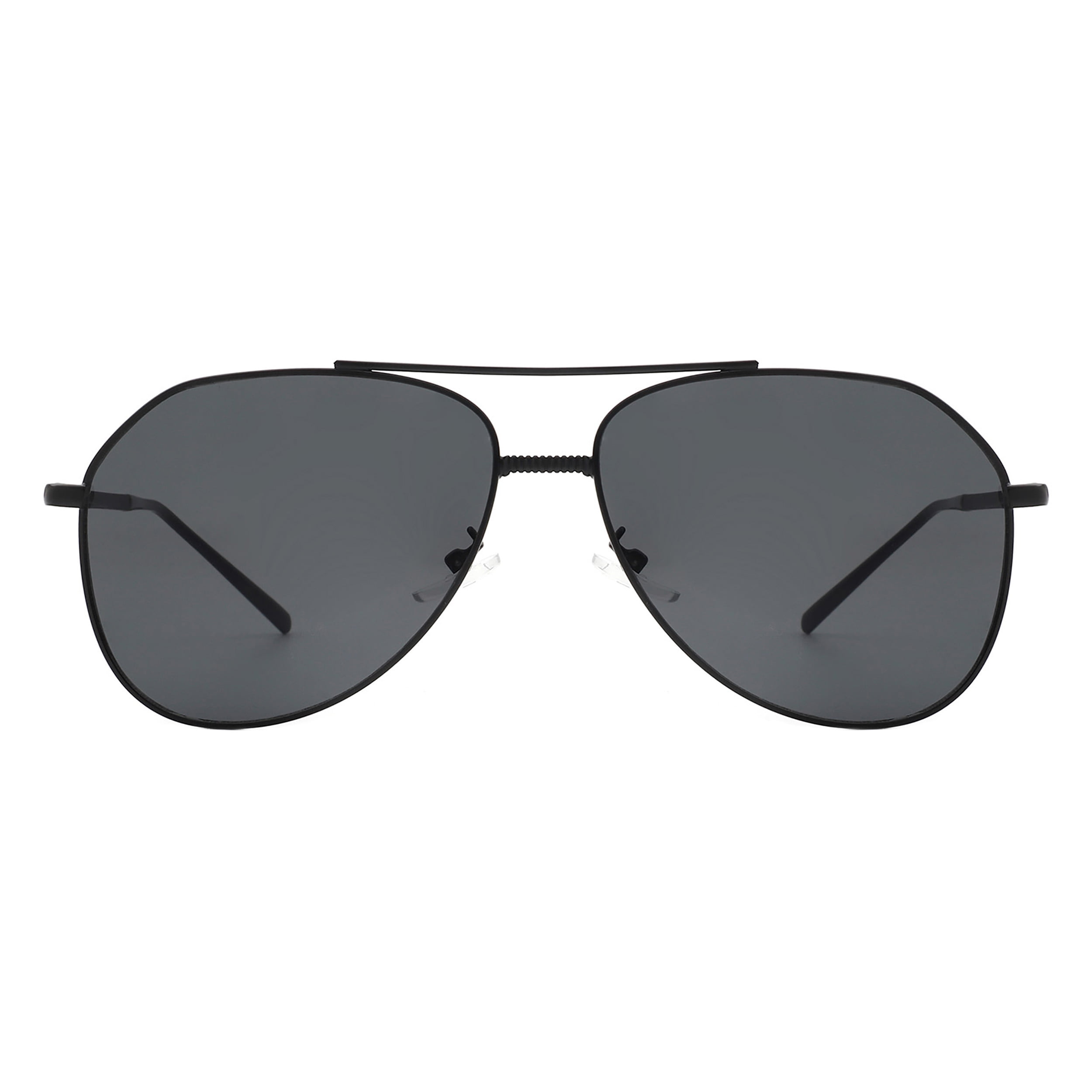 Modern Aviator Sunglasses Flat Top High Bridge Metal Frame UV400