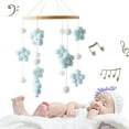 thumbnail image 1 of Modern Baby Crib Mobile Soothing Musical Toy With Secure Attachment For Hearing And Visual Development Stimulation, 1 of 4