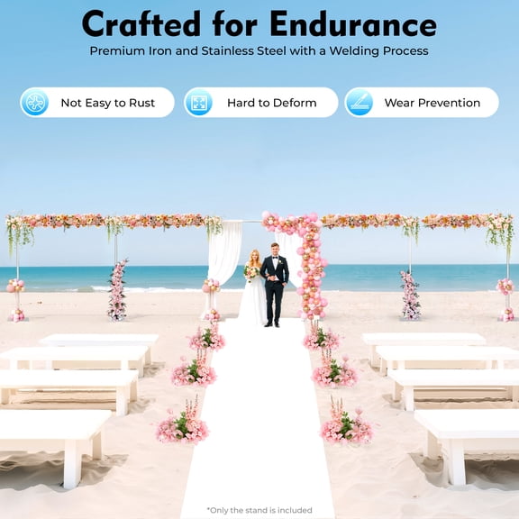 Modern Backdrop Stand Pipe Kit,Background Support System Curtain Frame for Decorating Parties, Weddings