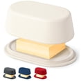 thumbnail image 1 of Modern Bamboo Butter Dish with Lid - Dishwasher Safe - Perfectly Sized for Large European Style Butters by Cooler Kitchen, 1 of 8