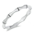 thumbnail image 1 of Modern Bamboo Skeleton Bone .925 Sterling Silver Band Jewelry Female Male Unisex Size 5, 1 of 4