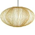 thumbnail image 1 of Modern Bamboo Wicker Rattan Hanging Light Shade for Living Room, Dining Room, Entryway, 1 of 9