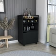 thumbnail image 1 of Modern Bar Cart With 2 Open Shelves, 4 & Cabinet - Compact Cabinet, Shelves Beauty, 1 of 4