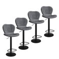 thumbnail image 1 of Modern Bar Stools Set of 4, Adjustable Counter Height Chairs for Kitchen Island, Dining Room, Easy Assembly(Grey), 1 of 9