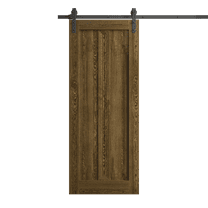 Modern Barn Door 18 x 80 inches | Ego 5006 Marble Oak | 6.6FT Rail Track Heavy Hardware Set | Solid Panel Interior Doors