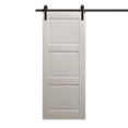 thumbnail image 1 of Modern Barn Door 18 x 80 inches | Ego 5010 Painted White Oak | 6.6FT Rail Track Heavy Hardware Set | Solid Panel Interior Doors, 1 of 5