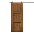 thumbnail image 1 of Modern Barn Door 24 x 80 inches | Ego 5010 Cognac Oak | 6.6FT Rail Track Heavy Hardware Set | Solid Panel Interior Doors, 1 of 5